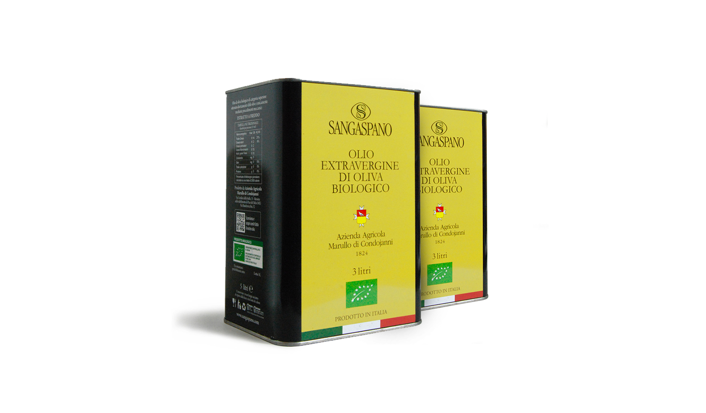 2 Organic oil tins of 3l