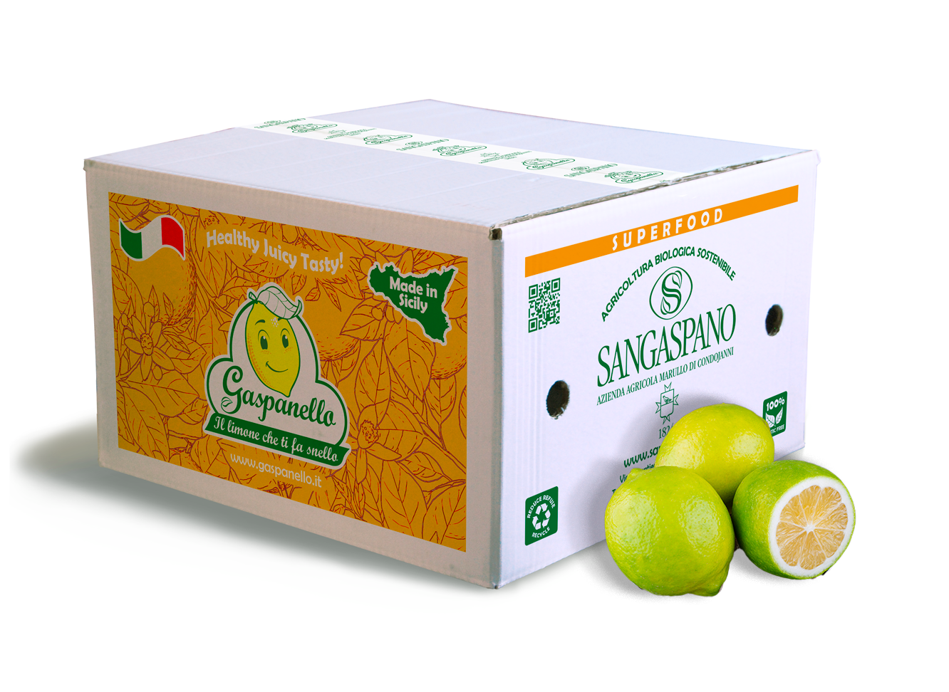 Cassetta 7 Kg di Limoni Verdi Bio | Sangaspano