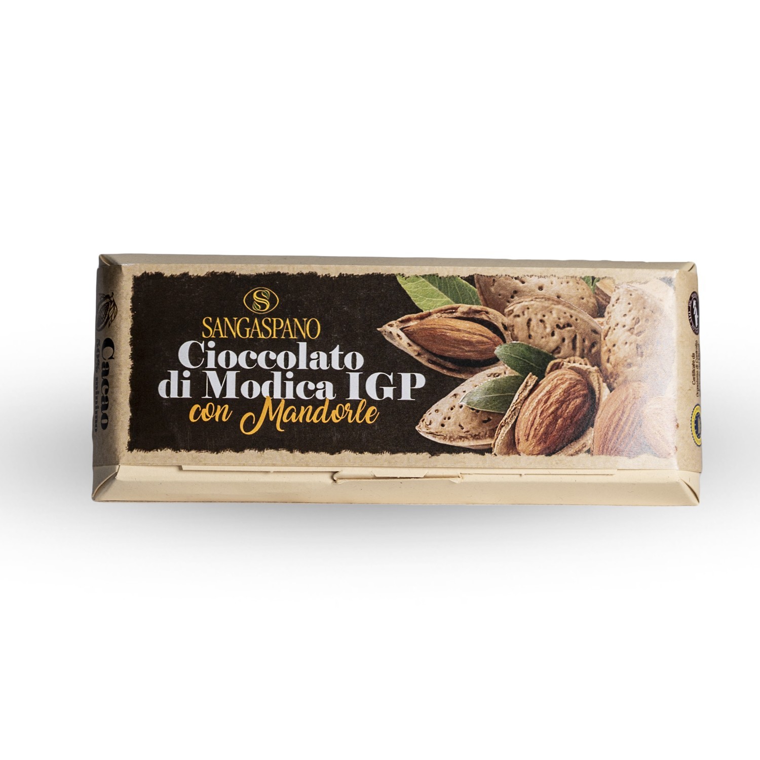 Modica chocolate with almonds