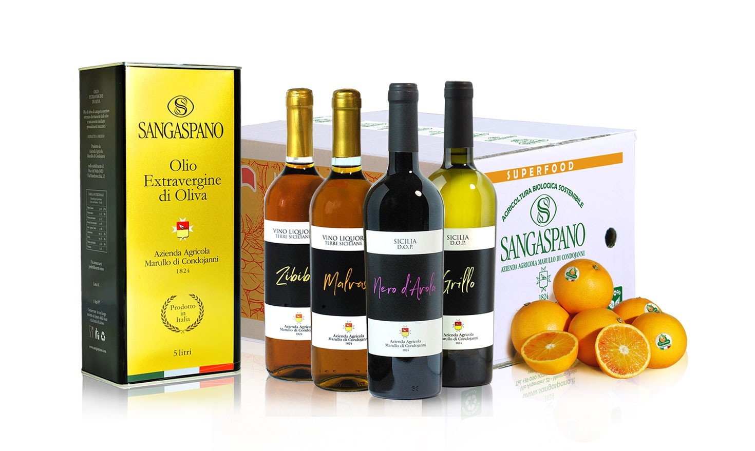 SuperMix Zitrusfrüchte, Olivenöl und sizilianische Weine
