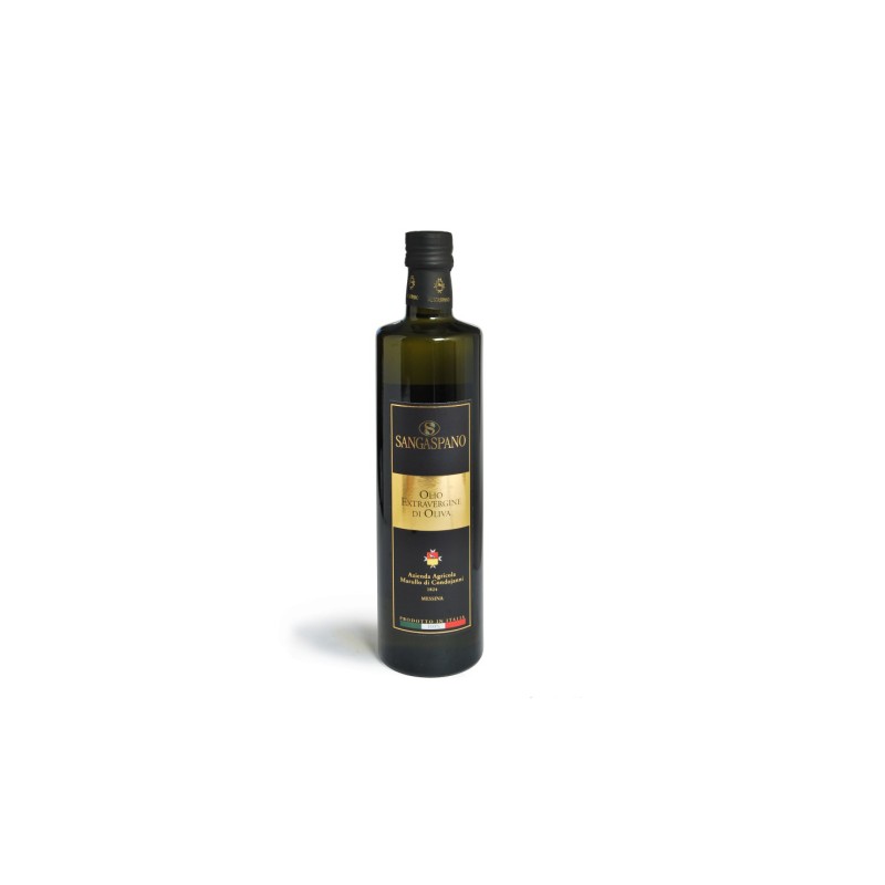 Bottle of organic extra-virgin olive oil