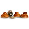3 Brioches Siciliane col “tuppo” con crema pasticcera