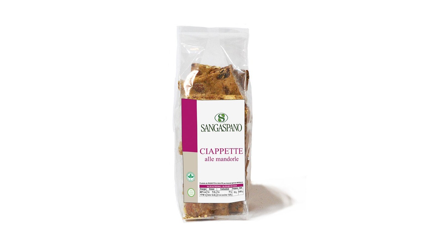 Ciappette with vegan almond
