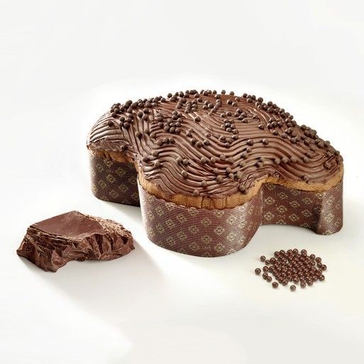 Colomba with filling of chocolate cream